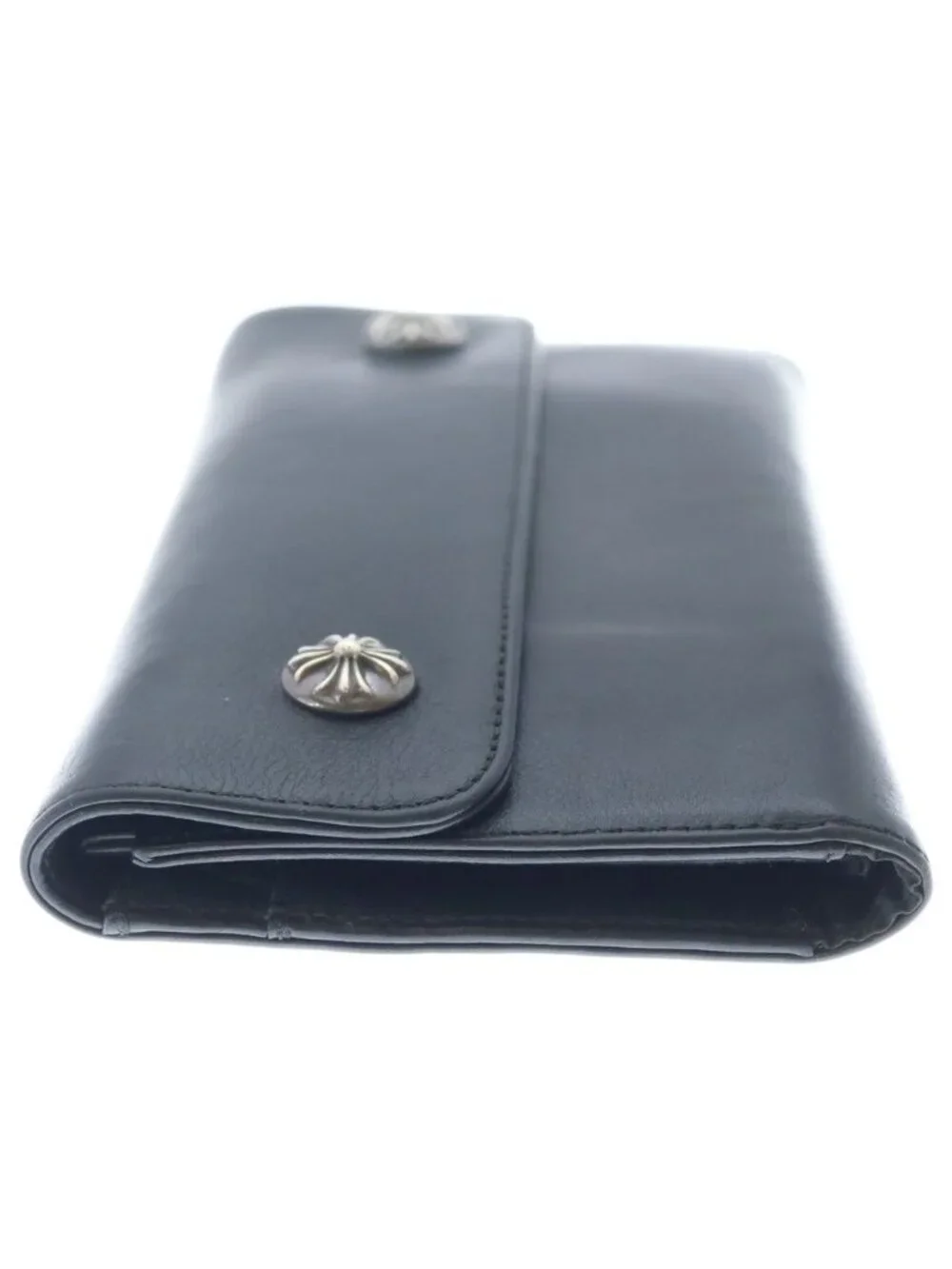Chrome Hearts Wave Leather Wallet Black